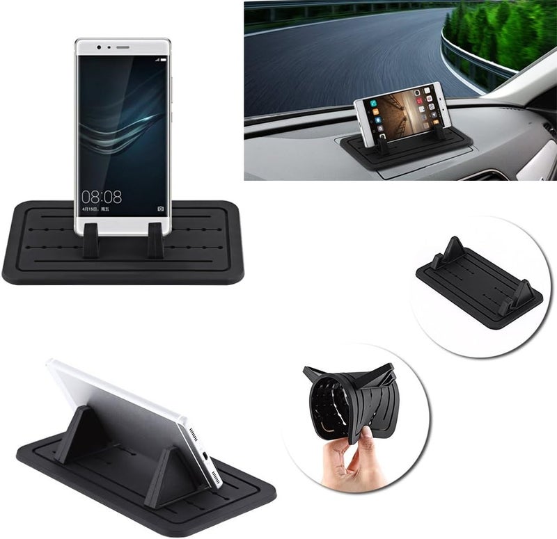 klarako Car Phone Holder, Silicone Car Dashboard Mobile Phone Mount Universal Cell Phone Stand Dash Mat Compatible with Smartphone - Image 3