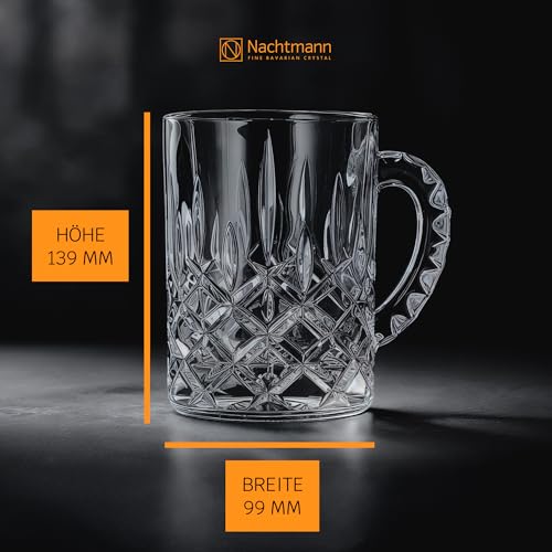 Nachtmann Noblesse Collection Beer Mug with Handle - 21.2oz Clear Crystal Glass | Elegant Big Drinking Cup for Beer Lovers, Home Bar Accessories | Dishwasher Safe - Image 5