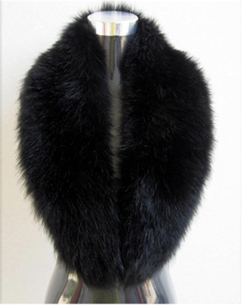 LDFWAY Long Men Women Faux Fur Collar Winter Warm Wrap Stole Scarf Shawl Shrug - Image 3