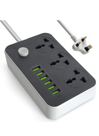 Power Strips Extension Cord 3 Outlets, Power Socket with 6 USB Ports Universal Charging Socket with 2M Bold Extension Cord - pzsku/Z97E56C8AF6B0EE0EB4FDZ/45/1747278681/2b0c5c8b-803f-4259-86ac-d7848f58492f
