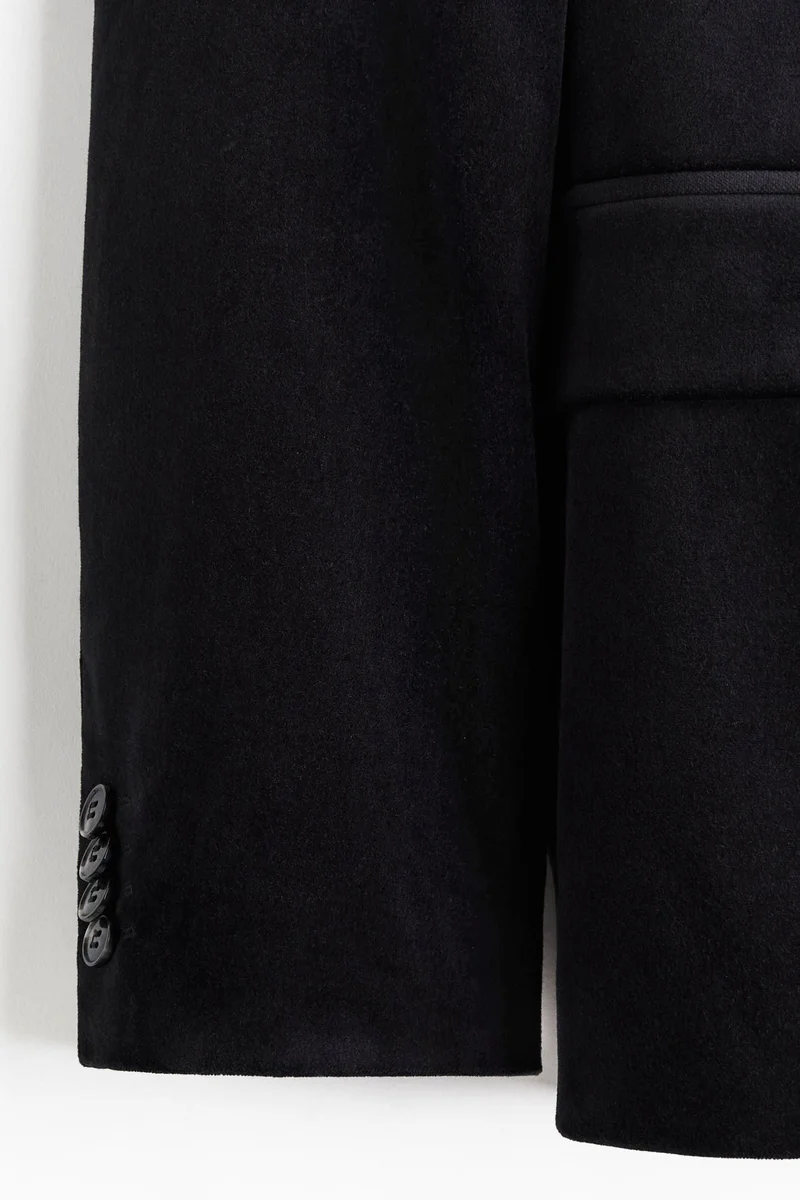 H&M  Regular Fit Single-breasted velvet jacket for Men | Best Price UAE