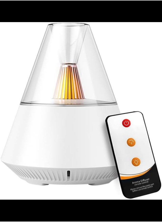 Generic 150ml Premium Essential Oil Diffuser, Ultrasonic Diffuser Humidifier with Remote Control, 2 Fog Modes LED Lights, waterless Automatic Off Protection, for Home Office SPA Yoga (White)  - Image 1