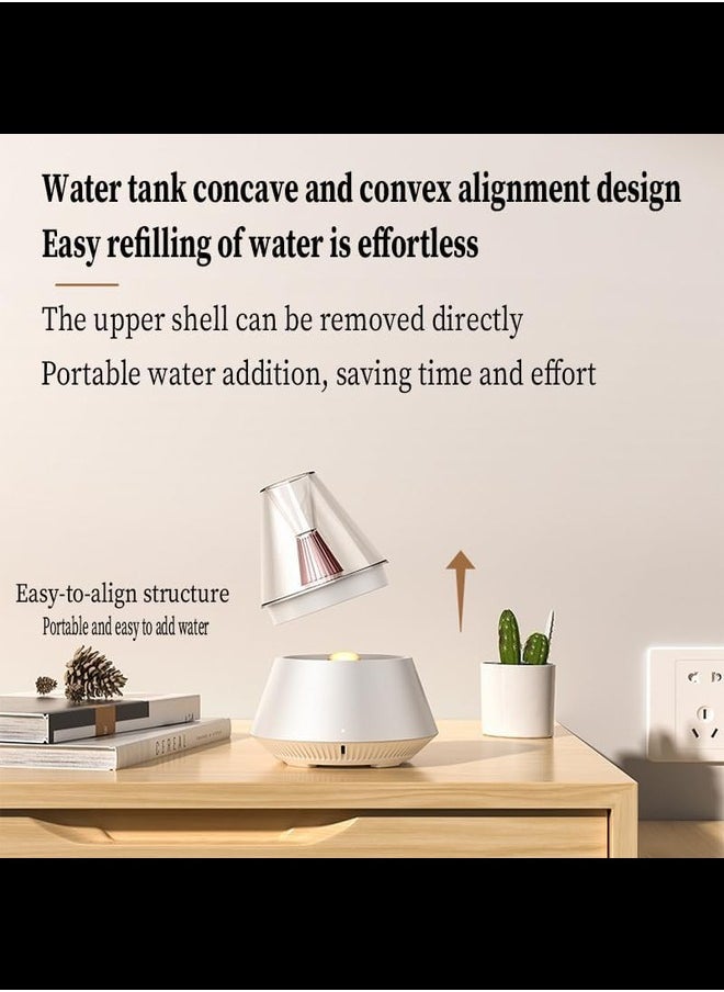 Generic 150ml Premium Essential Oil Diffuser, Ultrasonic Diffuser Humidifier with Remote Control, 2 Fog Modes LED Lights, waterless Automatic Off Protection, for Home Office SPA Yoga (White)  - Image 2
