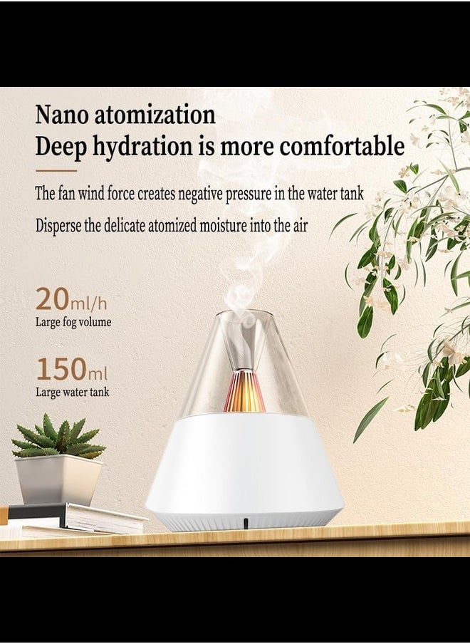 Generic 150ml Premium Essential Oil Diffuser, Ultrasonic Diffuser Humidifier with Remote Control, 2 Fog Modes LED Lights, waterless Automatic Off Protection, for Home Office SPA Yoga (White)  - Image 4