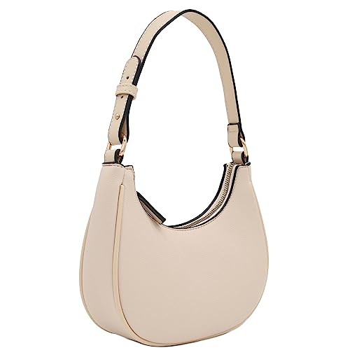 FashionPuzzle Small Crescent Shoulder Bag Underarm Purse (Nude) - Image 2