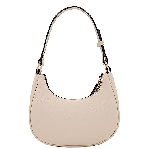 FashionPuzzle Small Crescent Shoulder Bag Underarm Purse (Nude) - Image 5