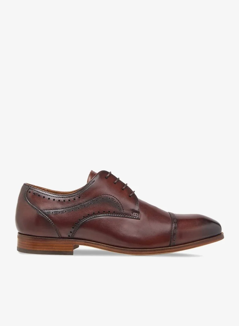 DUCHINI BROWN Men's Cutout Detail Derby Shoes with Lace-Up Closure for Men | Best Price UAE