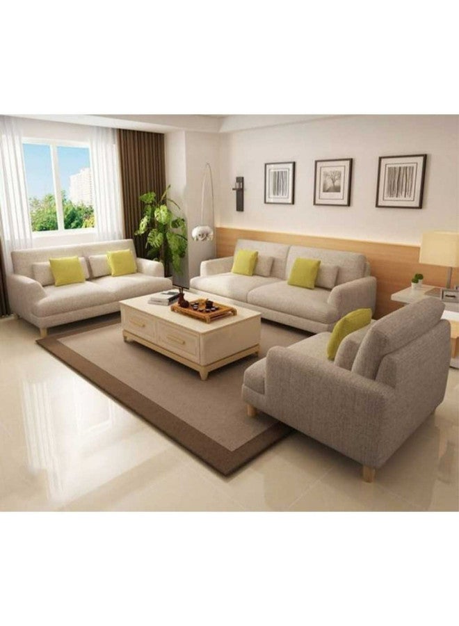 الهوم طقم غرفة المعيشة 5 مقاعد - 3 قطع - بيج - Image 1