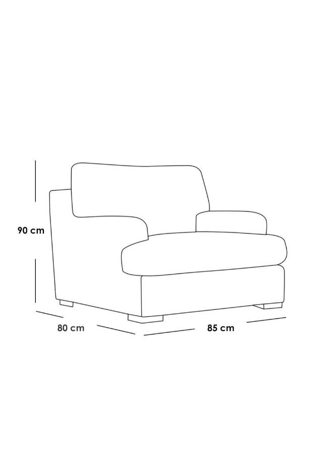 الهوم طقم غرفة المعيشة 5 مقاعد - 3 قطع - بيج - Image 2