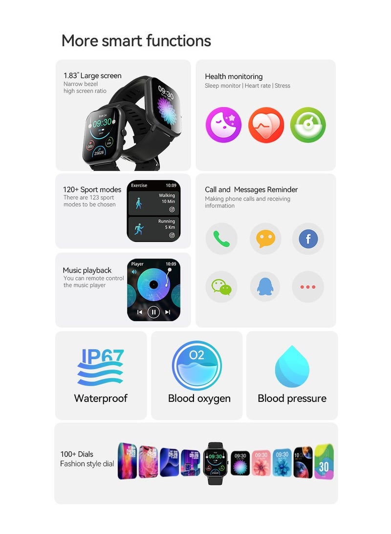 Bwoo Wa05 Smart Watch Grey - Image 4