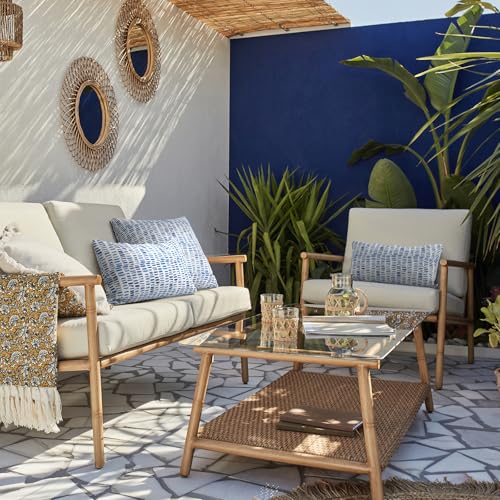 LVTXIII Outdoor Lumbar Pillow Covers ONLY, Patio Decorative, Fluffy Fade-Resistant Cushion Cases for Home Balcony and Garden, 12x20 Inch, Pack of 2, Pebble Blue - Image 5