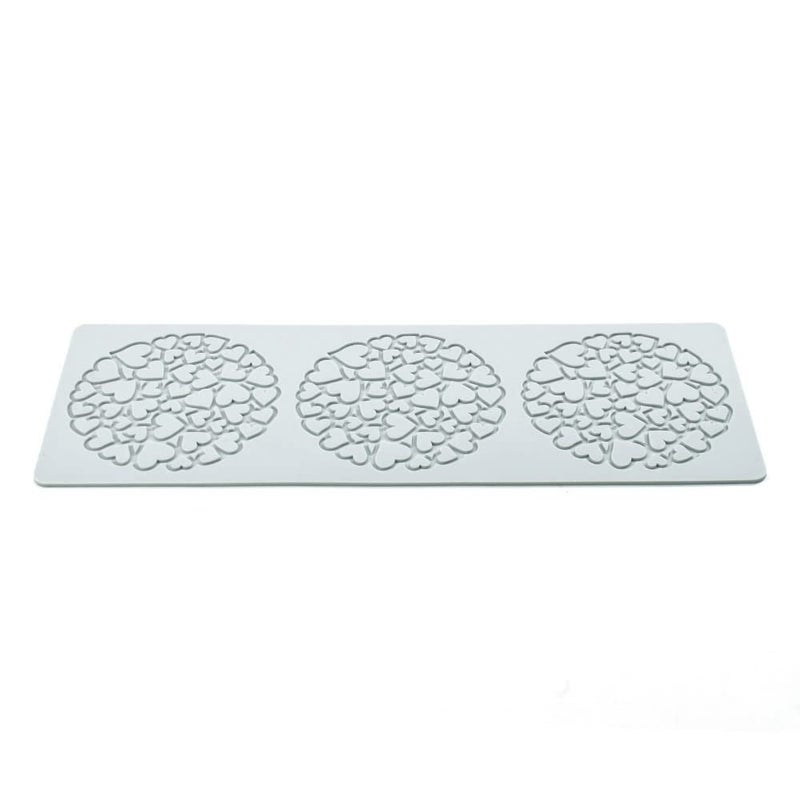 TUKE Hollow Leaf Silicone Molds Lover Heart Chocolate Molds Geometry 3D Silicone Mould Chocolate Candy Leaf Mold Sugar Craft Cake Decoration Cupcake Top (N_Heart_14.4 * 5 * 0.12inch) - Image 2