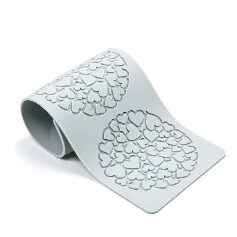 TUKE Hollow Leaf Silicone Molds Lover Heart Chocolate Molds Geometry 3D Silicone Mould Chocolate Candy Leaf Mold Sugar Craft Cake Decoration Cupcake Top (N_Heart_14.4 * 5 * 0.12inch) - Image 4