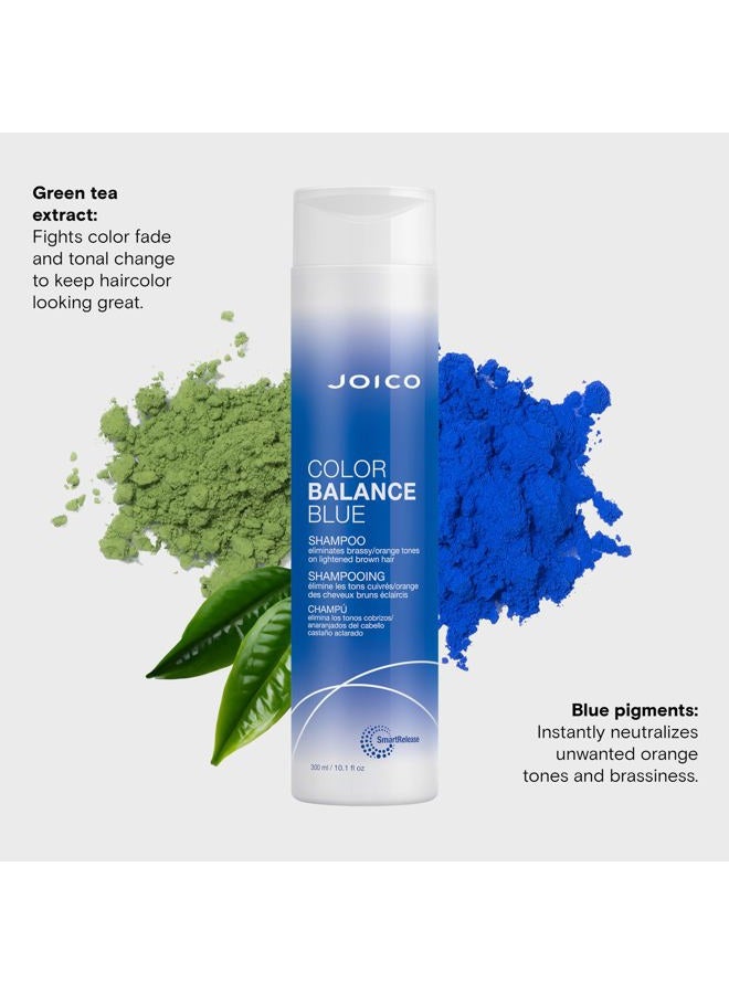 JOICO Color Balance Blue Shampoo | For Lightened Brown Hair | Eliminate Brassy Orange Tones | Boost Color Vibrancy & Shine | UV Protection | With Rosehip Oil & Green Tea Extract | 10.1 Fl Oz - Image 5