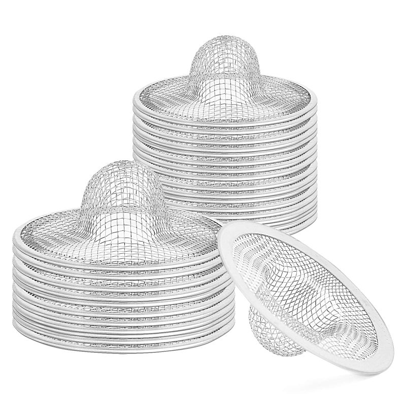 Kingrol 50 Pack Stainless Steel Sink Strainer 234 Inch Slop Basket Filter Trap for Kitchen Bathroom Balcony Floor Drain 234 Inch