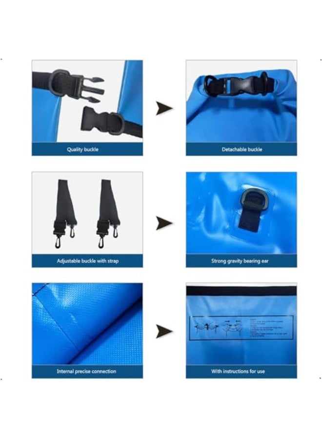 أوشن باك حقيبة جافة مقاومة للماء، حقيبة ظهر جافة مقاومة للماء سعة 20 لتر للنساء والرجال، حقيبة ظهر جافة عائمة، حقيبة قابلة للطي تحافظ على المعدات جافة أثناء التجديف، والتجديف، وركوب القوارب، والسباحة، والتخييم، والمشي لمسافات طويلة، والشاطئ. - Image 4
