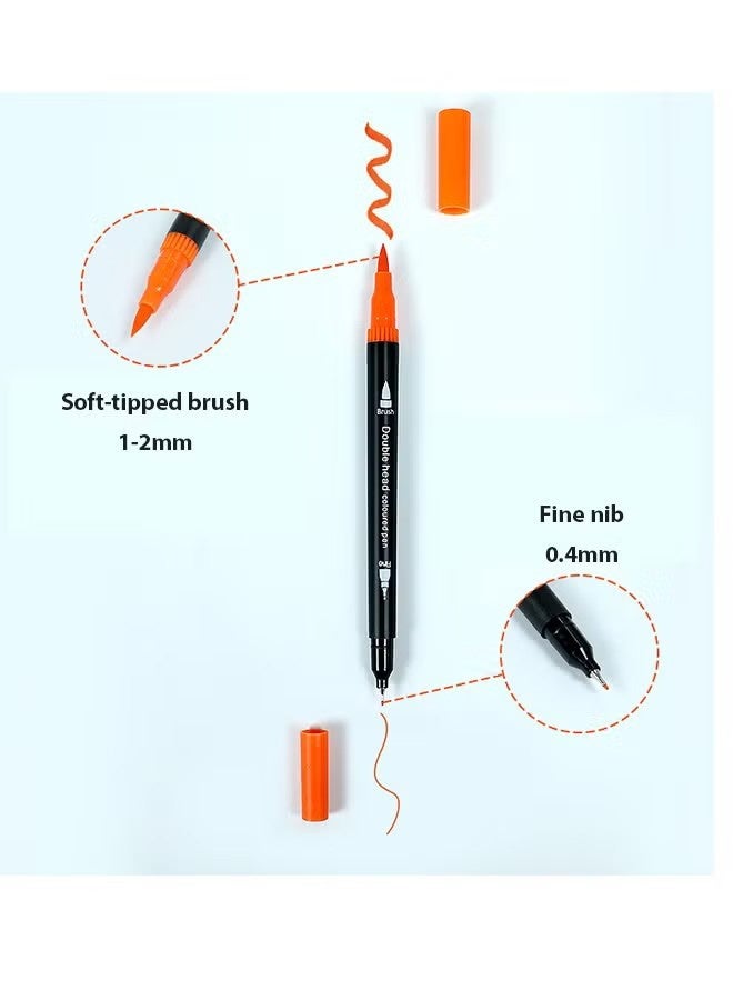 واي جيه قلم ألوان مائية بـ 12 لونًا، قلم ألوان مائية قابل للغسل برأس مزدوج للكتابة اليدوية، صناعة البطاقات، الحجارة، السيراميك، الزجاج، الخشب، القماش، الفن والأشغال اليدوية، وغيرها. - Image 3