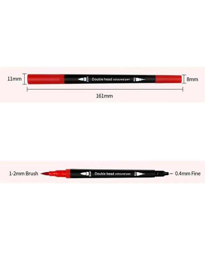 واي جيه قلم ألوان مائية بـ 12 لونًا، قلم ألوان مائية قابل للغسل برأس مزدوج للكتابة اليدوية، صناعة البطاقات، الحجارة، السيراميك، الزجاج، الخشب، القماش، الفن والأشغال اليدوية، وغيرها. - Image 2