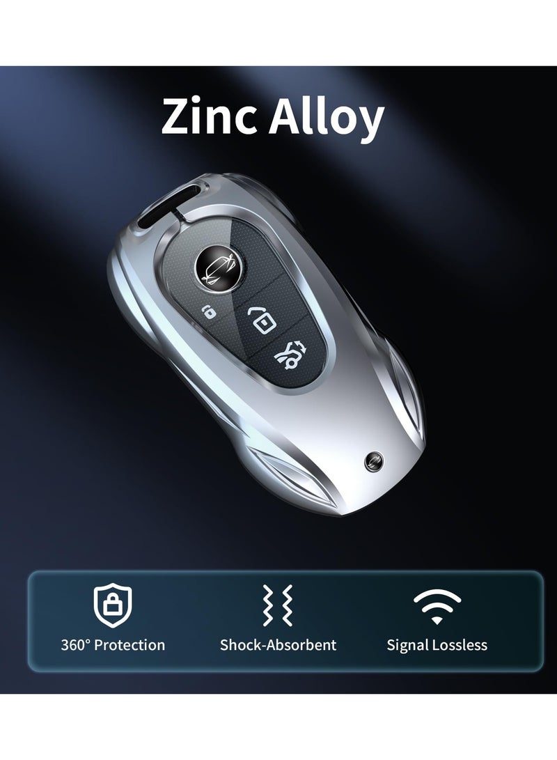 Generic Zinc Alloy Metal Car Key Fob Case Car Keychain for Mercedes Benz Key Fob Cover Case Holder Protector Shell Accessories - Image 4