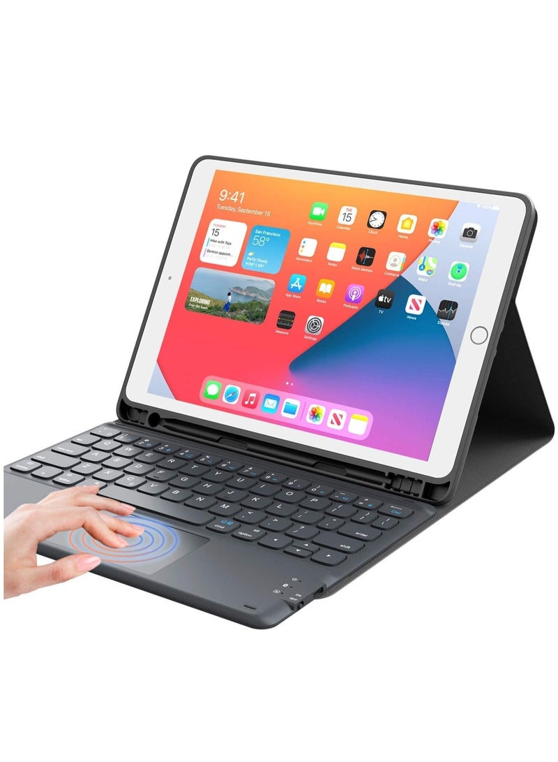 ELTRAZONE Keyboard Case for iPad 10.2 9th Generation 2021/ 8th Gen 2020/ 7th Gen 2019, Wireless Magnetically Detachable Keyboard and Stand Folio Case for 10.2" iPad 9th/8th/7th, Auto Sleep/Wake - Image 1