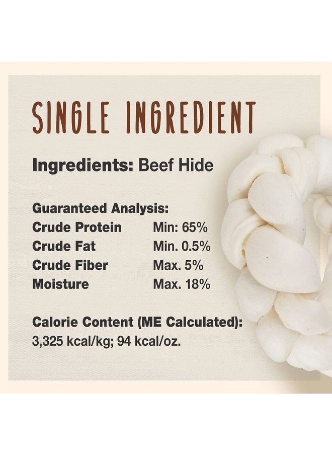 Cadet Cadet Premium Grade Beef Hide for Dogs, Long Lasting Rawhide Donut Bone, Single Ingredient Dog Chews, 8 Inch (1 Count)  - Image 3