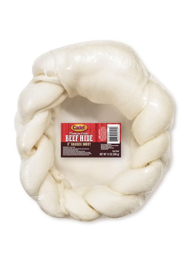 Cadet Cadet Premium Grade Beef Hide for Dogs, Long Lasting Rawhide Donut Bone, Single Ingredient Dog Chews, 8 Inch (1 Count)  - Image 1