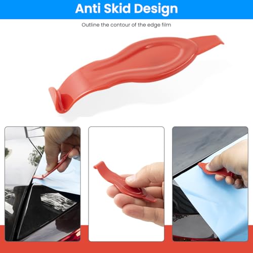 STHIRA® 5pcs Car Film Tools Detailing Tools Car Film Tucking Tools with Tool Box Vehicle Vinyl Wrap Tool Kit Window Tinting Tool Non-scratch Dual End Tucking Tools for Vinly Wrapping, Car Decals - Image 3