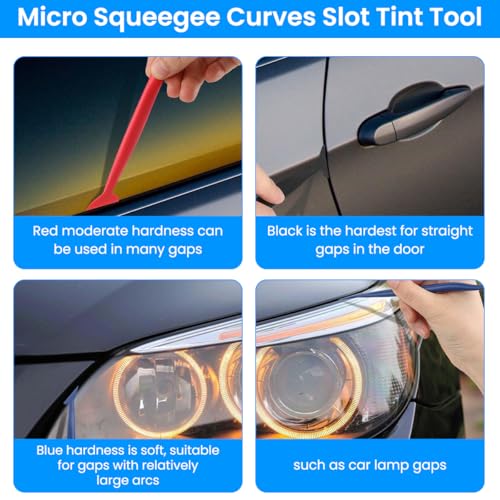STHIRA® 5pcs Car Film Tools Detailing Tools Car Film Tucking Tools with Tool Box Vehicle Vinyl Wrap Tool Kit Window Tinting Tool Non-scratch Dual End Tucking Tools for Vinly Wrapping, Car Decals - Image 5