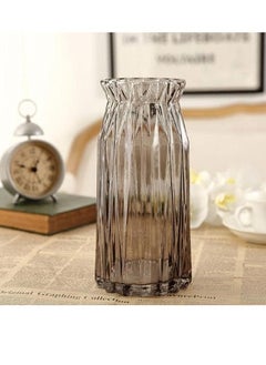 HOME TASTE TOMSUN Modern Large Clear Glass Vases Flower Vase for Desktop Decoration  - Image 4