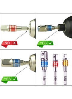 A AND S Tools A AND S TOOLS Regatic Impact Grade Socket AdapterExtension Set Turns Power Drill Into High Speed Nut Driver14Inch Hex Shank to Drive for Adapters Use with Chucks Sizes 14 38 12 CrV  - Image 4