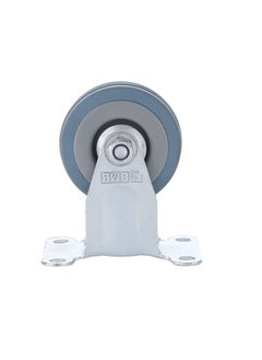 BMB tools 2-Piece 75mm Grey Rubber Caster - Rigid - Plate  - Image 2