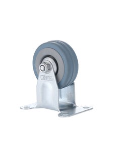 BMB tools 2-Piece 75mm Grey Rubber Caster - Rigid - Plate  - Image 3