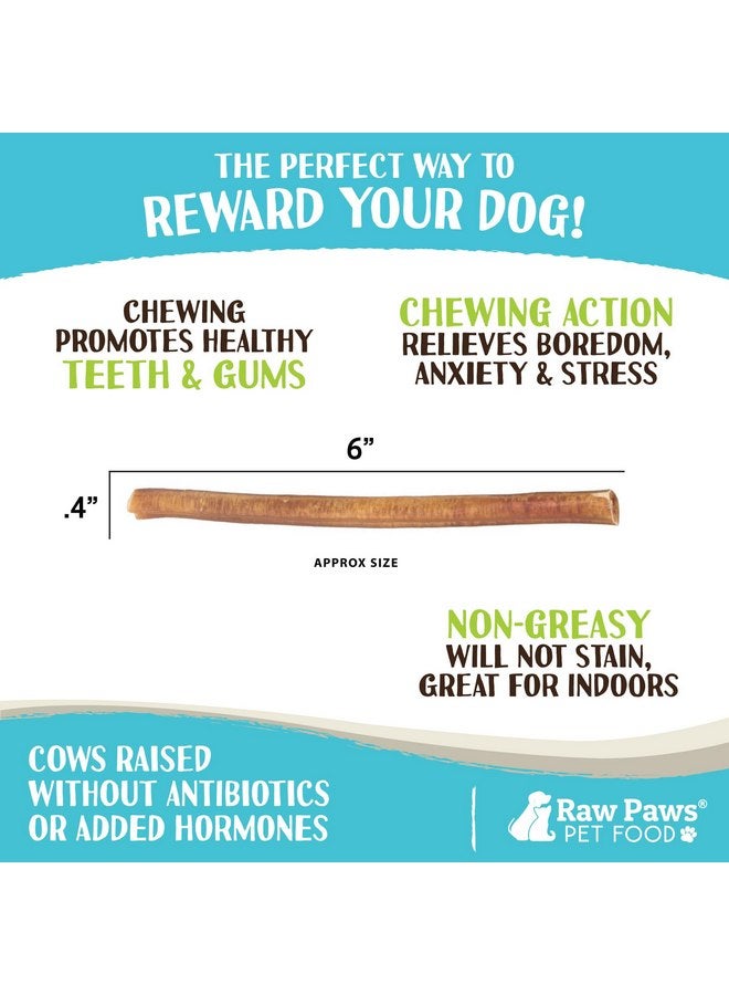 Raw Paws Thin Bully Sticks for Small Dogs, 6" (15 Pack) - Low Odor Bully Sticks for Puppies - Free-Range Pizzle Sticks for Dogs - Dog Bully Sticks for Dogs - Puppy Bully Sticks - Bully Bones - Image 3