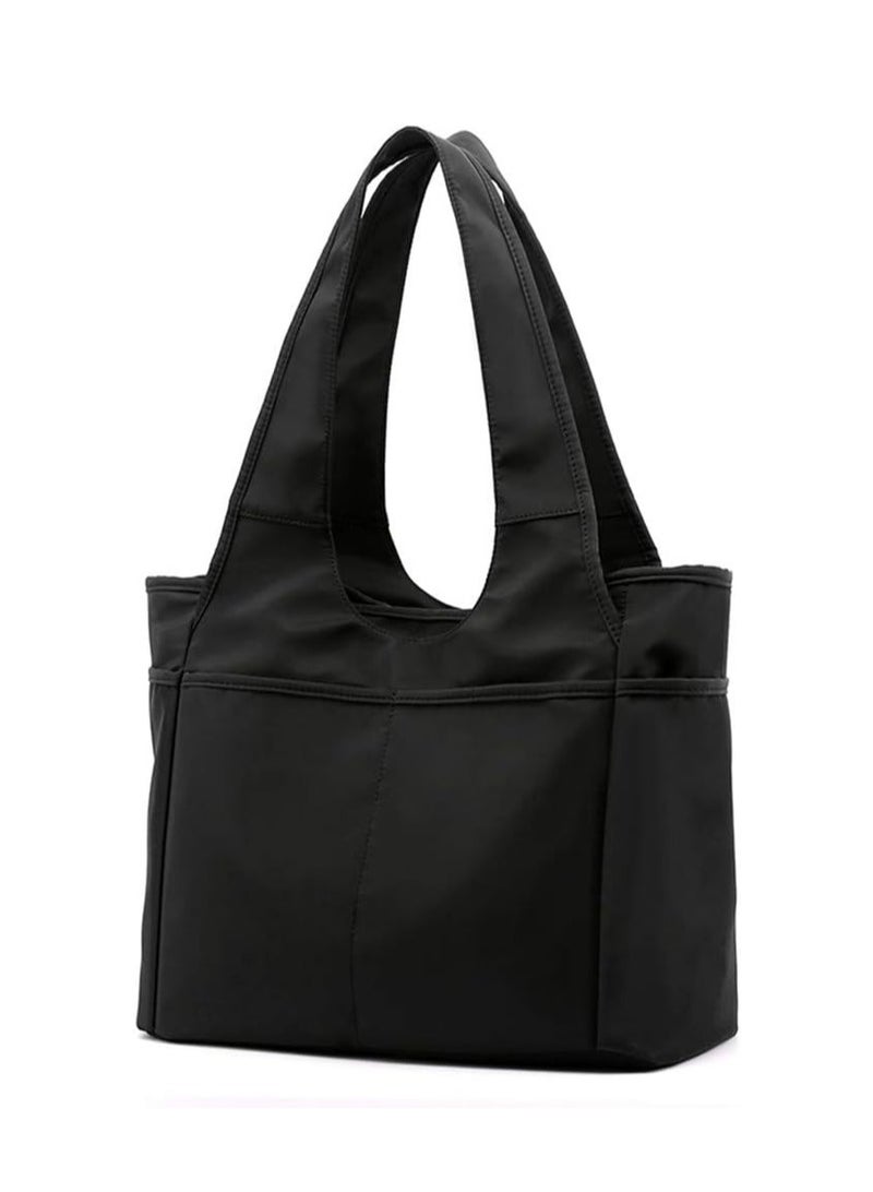 Multi Pocket Tote Shoulder Bag Multi-function Nylon Shoulder Handbag Travel Purse Bags  - Image 1