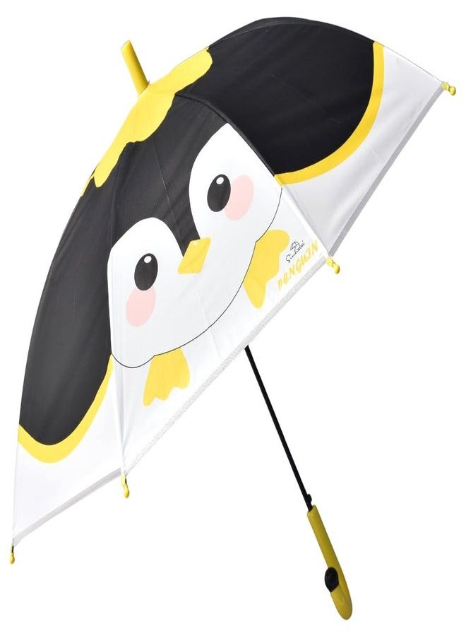 RSAAUD® 3D Animal Print Umbrella for Kids, Animal Theme See Through Umbrella, Zoo Kid and Toddler Umbrella, Zebra ,Owl, Rabbit, Elephant, Duck Penguin Umbrella, Umbrella for Children, Umbrella for Girls and Boys (Black Penguin) - Image 2