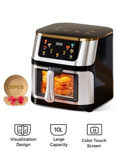 Generic XXL Air Fryer With 10L Basket Smart Color Touch Screen With Rapid Hot Air Circulation For Frying Grilling Broiling Roasting and Baking For Party And Home Use 1400W  - Image 1