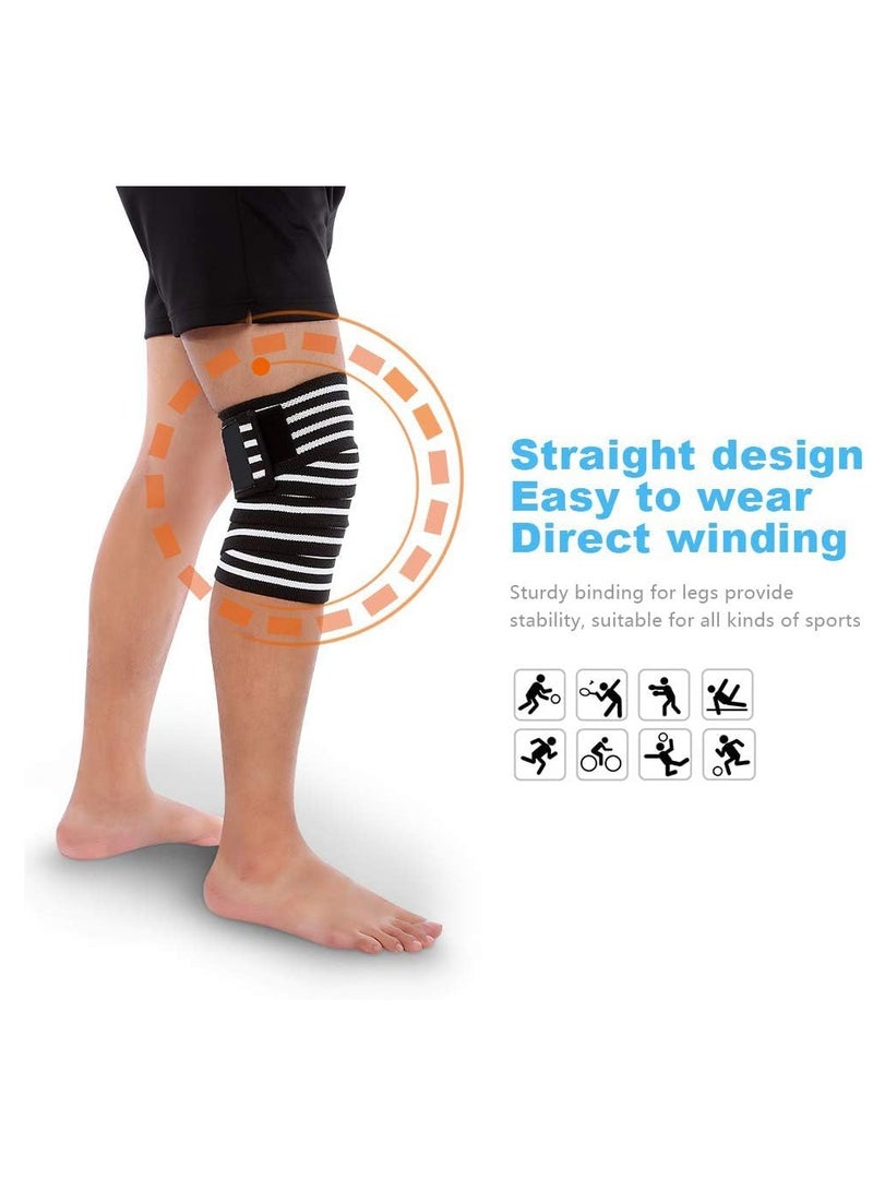 KASTWAVE Elastic Compression Leg Sleeve, Thigh Knee Wrap Calf Brace Support for Hamstring Ankle and Elbow Joints Pain Relief, Calf Pain Relief, Leg Compression Sleeve for Men and Women - Image 4