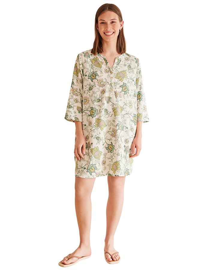 women'secret Floral Beach Cover-Up  - Image 1