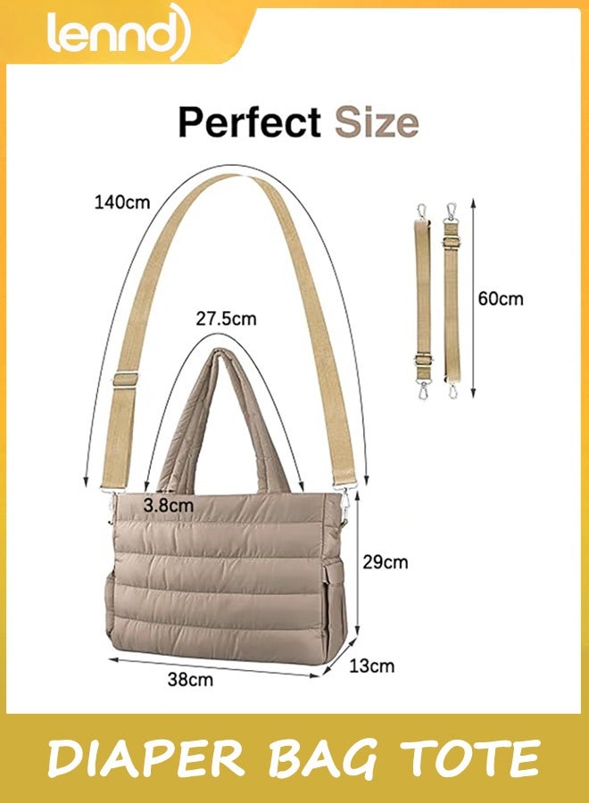 لينند حقيبة حفاضات كبيرة، حقيبة حفاضات أطفال، حقيبة مستشفى، حقيبة سفر كبيرة للأمهات - Image 5