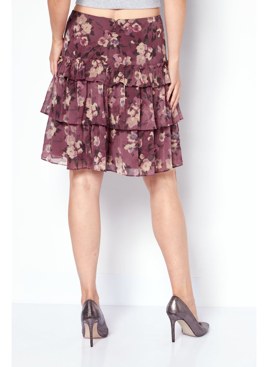 Women Floral Print Mini Skirt, Purple - pzsku/Z97E69D30D12FCC56E97AZ/45/_/1728337043/f24f109c-6eeb-46e4-a330-ae68ec2ac264