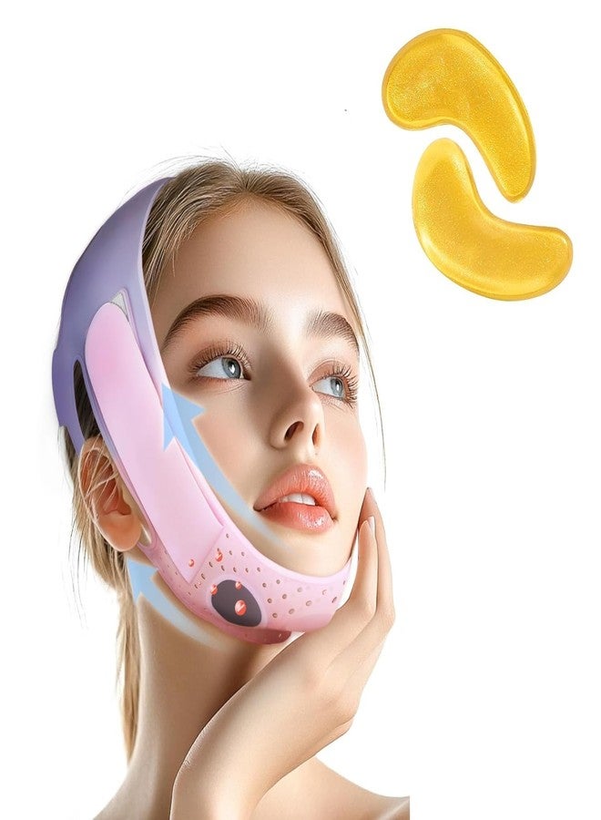 ZTOCOZ Silicone V Face Mask for Face Lift & 3 Pairs Under Eye Mask for Puffy Eyes | Facial Slimming Bandage for Chin & Cheek | Double Chin Reducer for Women & Men | Skin Tightening Belt for Slim Lift - Image 1