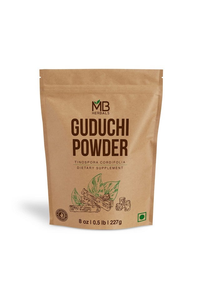 MB Herbals Guduchi Powder 8 Oz / 0.5 Lb (227 Gram) ; Wildcrafted Organic Guduchi Powder ; Neemgiloy ; Processed From The Stems Of Tinospora Cordifolia Plants Grown On Neem Trees - Image 2