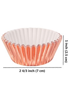 Bukela Foil Cupcake Liners Metallic Muffin Paper Cases Baking Cups Gold Silver Rose Gold Pack of 300  - Image 4