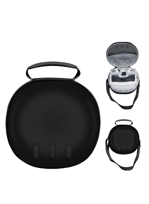 HardShell Storage Bag Portable Hard Carry Bag Shockproof Anti-Scratch With Shoulder Strap for Meta Quest3 VR Glasses Accessories (Black)
