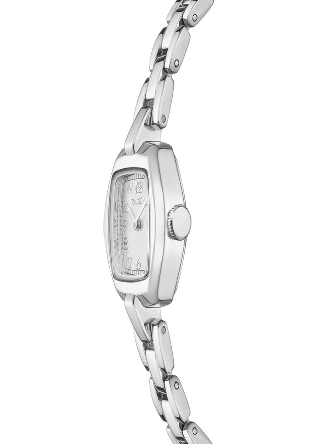 Diaofendi Small Gold Women's Watch,Stainless Steel Band Vintage Ladies Womens Gold Watch Luxury Bracelet Tools Included,Water Resistant (Silver-Silver Surface) - Image 2