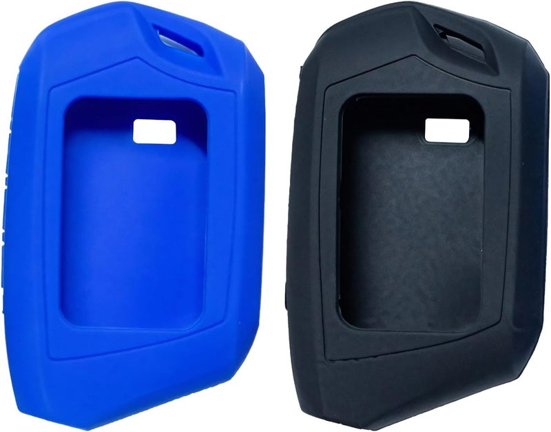 غطاء سيليكون للريموت، أسود وأزرق، أجهزة التحكم عن بعد لمفاتيح السيارة، هيكل وقائي عالي الجودة، فتحات سهلة الوصول للأزرار، غطاء جهاز التحكم عن بعد، مجموعة من قطعتين - Image 1