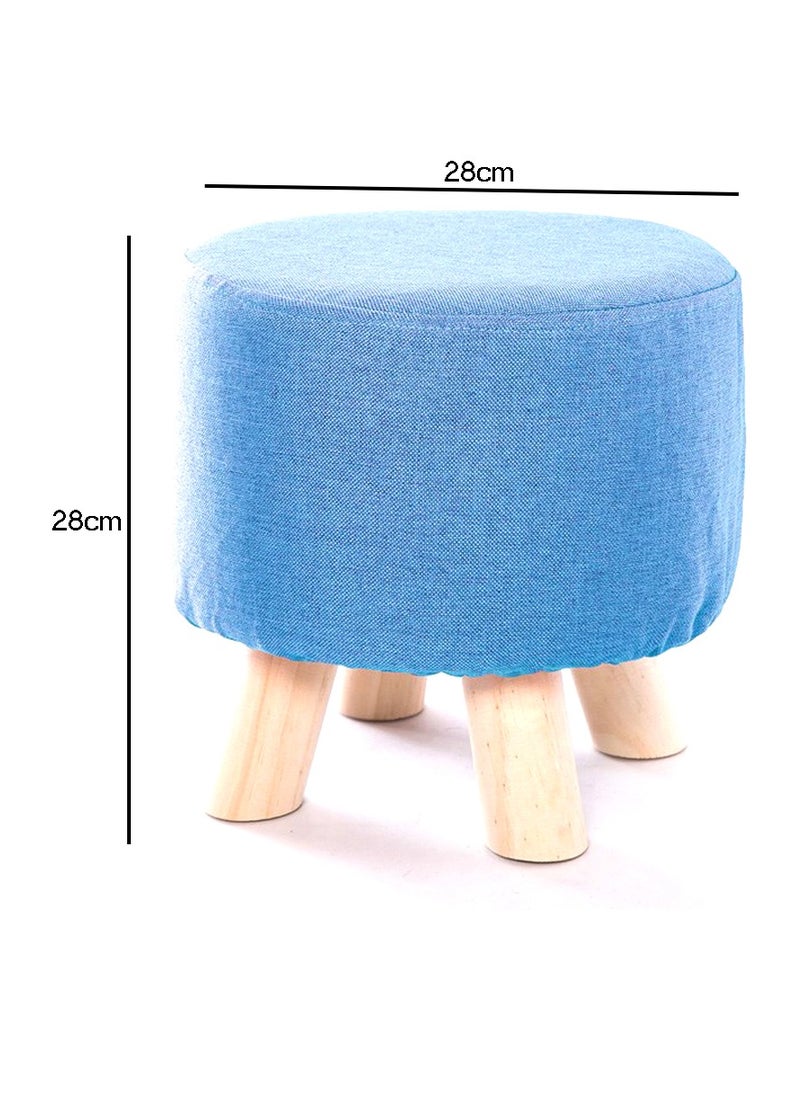 LINGWEI - Round Footrest Ottoman Stool Pouffe Chair Round Foot Stool Chair Change Shoe Stool Feet Rest Stool Fabric Padded Seat Pouf Ottoman Round Foot Rest Stool Fabric Padded Seat - Image 1