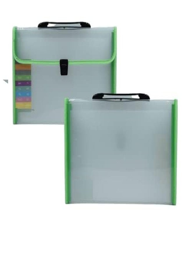 ال سي حقيبة ملفات قابلة للتوسيع من ستابيكو | حقيبة مكتبية | مقاس F/C | 13 فتحة | مصنوعة من مادة البولي بروبيلين المقاومة للماء (أخضر) - Image 3