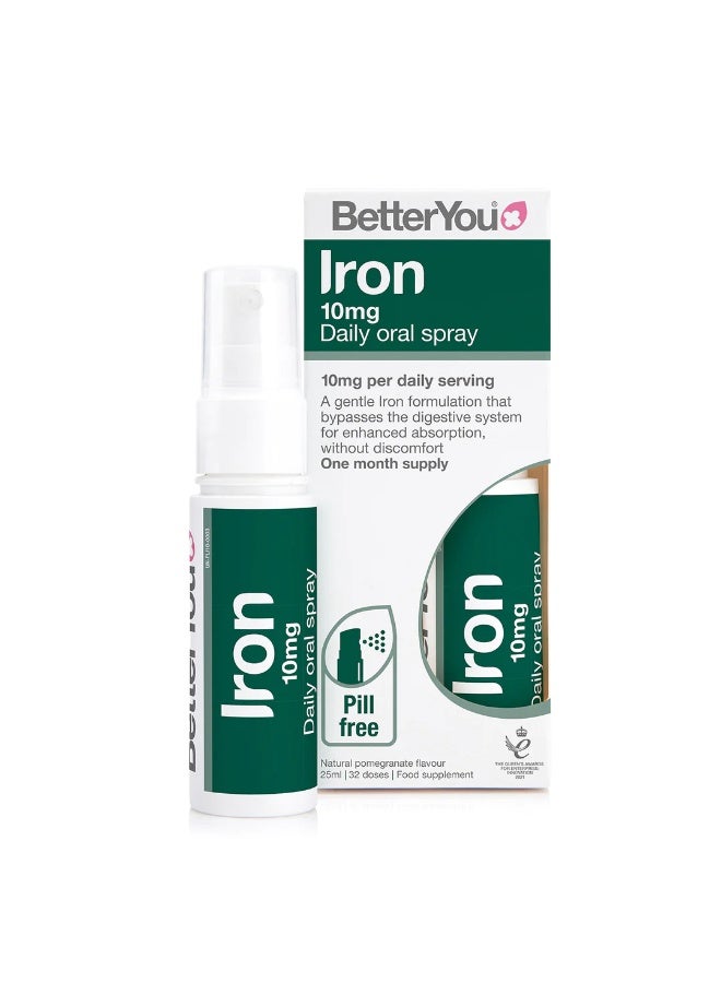 BetterYou Iron 10 Daily Oral Spray, 25ml