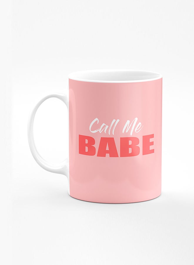 Stylizedd Designer Printed Coffee Mug with Heavy Duty Handle 11oz Ceramic Personalised Gift Mugs Cup [Microwave Safe & Dishwasher Proof] - Call me babe - Image 1
